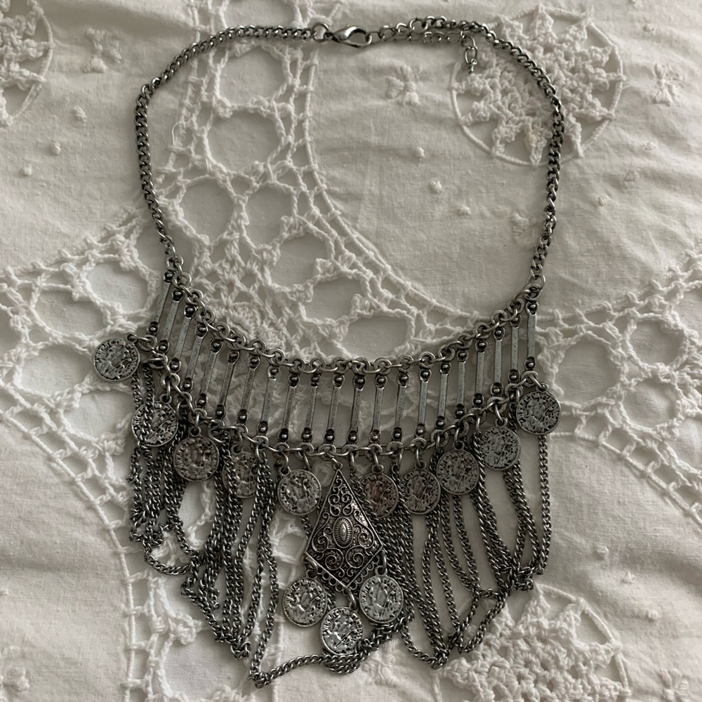 NWOT Silver Festival Necklace